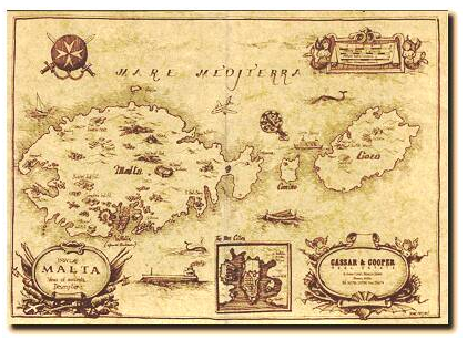 Historical map of Malta