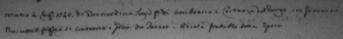 Marriage contract Bernardina SAID - Giovanni BUSSUTIL